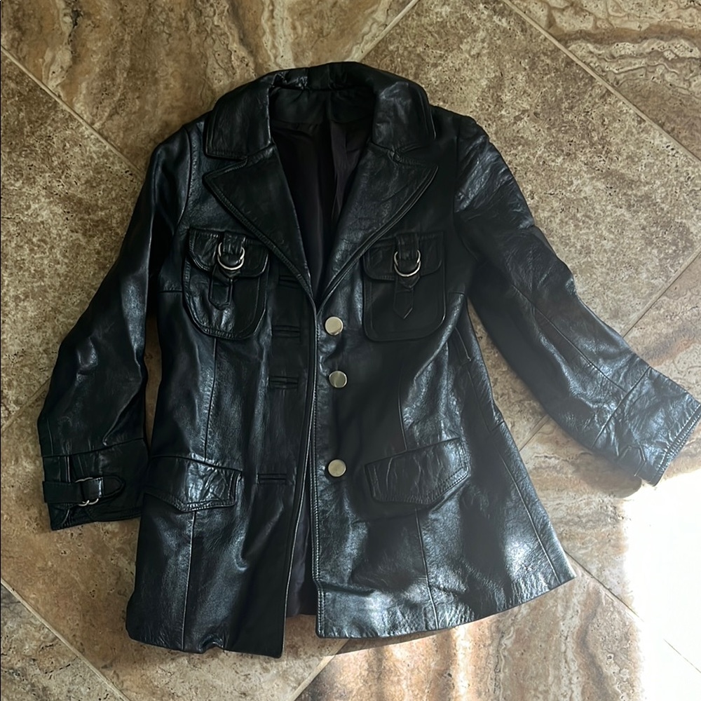 Black Leather Women's Jacket
